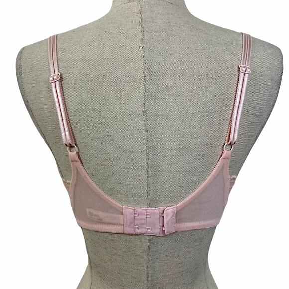 Demi plunge underwire bra 36D by On Gossamer, blush pink in Excellent condition - Picture 4 of 8